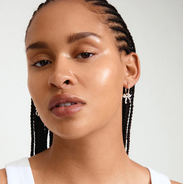 Pilgrim Cassian Bow Hoop Earrings