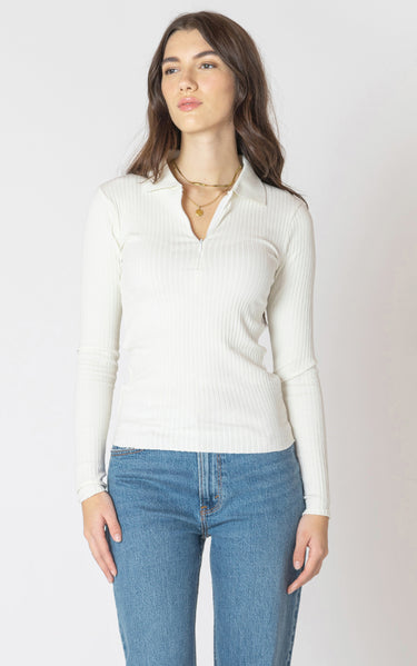 Dex Half-Zip Ribbed Top