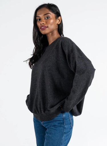 C'est Moi Relaxed Fit Lightweight Crew Neck Sweater