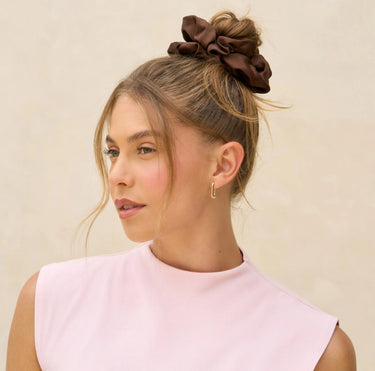 Kitsch Oversized Scrunchies Black & Chocolate (2-Pack)