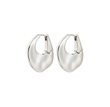Pilgrim Sense Flattened Hoop Earrings