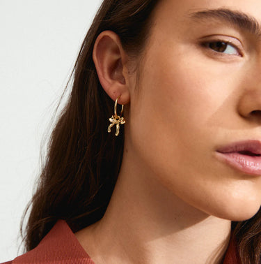 Pilgrim Cassian Bow Hoop Earrings