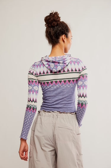 Free People Breathe Easy Printed Long Sleeve