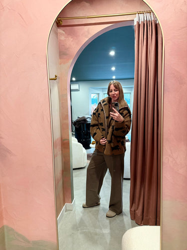 Brunette The Label Wild Horse Oversized Sherpa Jacket