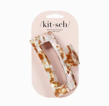Kitsch Eco-Friendly Jumbo Open Shape Claw Clip (Marbled Brown)