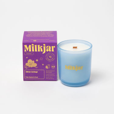 Milk Jar Silver Linings Scented Candle | Palo Santo & Oud (8 oz)