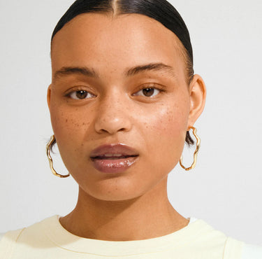 Pilgrim Larkin Wavy Large Hoop Earrings